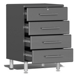 Ulti-MATE Garage 7-Piece Garage Cabinet System with Bamboo Worktop in Graphite Grey Metallic 