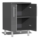 Ulti-MATE Garage 7-Piece Garage Cabinet System with Bamboo Worktop in Graphite Grey Metallic 