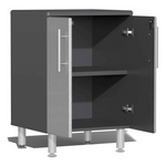 Ulti-MATE Garage 7-Piece Garage Cabinet System with Bamboo Worktop in Stardust Silver Metallic 