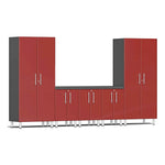 Ulti-MATE Garage Cabinets 6-Piece Set With 3X 2-Door Base Cabinets-UG20361R-Ruby Red-Garage Giant 