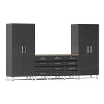 Ulti-MATE Garage Workbench With Drawers, 6-Piece With 3X 4-Drawer Base Cabinets-UG20462B-Midnight Black-Garage Giant 