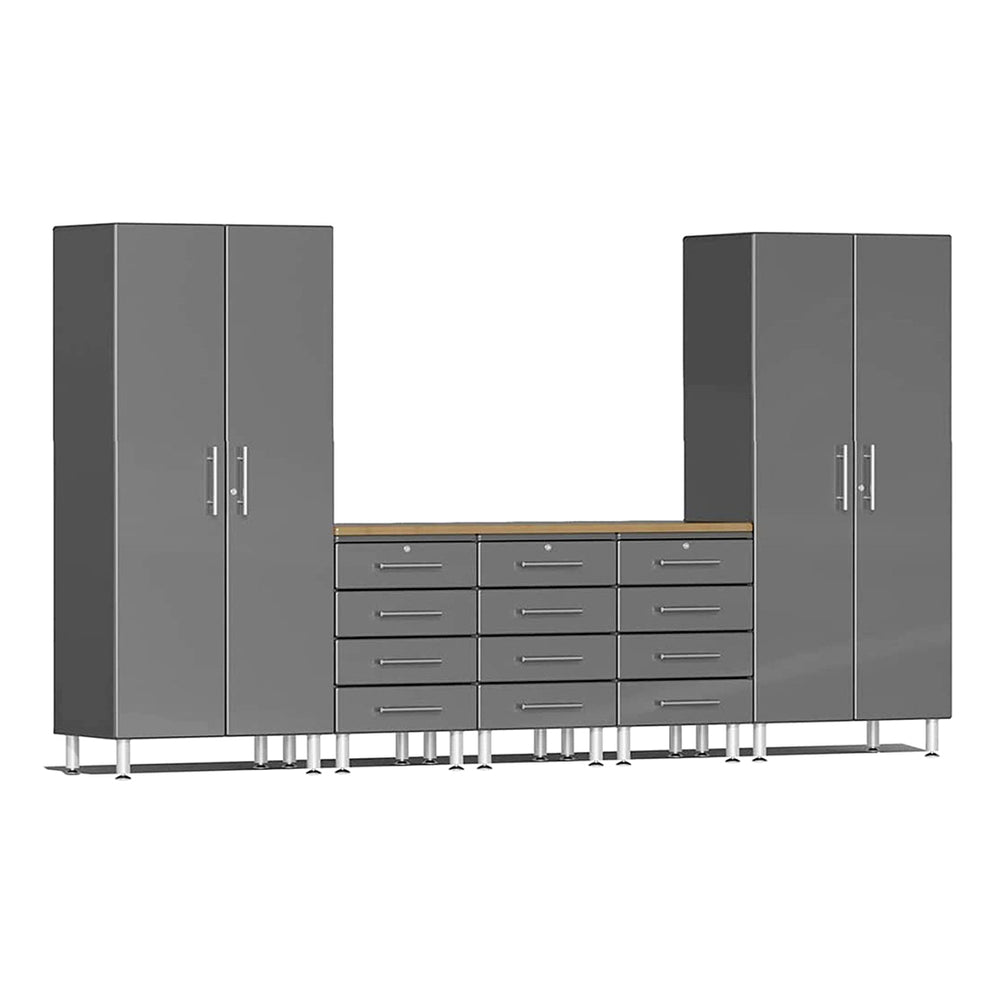 Ulti-MATE Garage Workbench With Drawers, 6-Piece With 3X 4-Drawer Base Cabinets-UG20462G-Graphite Grey-Garage Giant