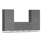 Ulti-MATE Garage Workbench With Drawers, 6-Piece With 3X 4-Drawer Base Cabinets-UG20462G-Graphite Grey-Garage Giant 