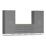 Ulti-MATE Garage Workbench With Drawers, 6-Piece With 3X 4-Drawer Base Cabinets-UG20462G-Graphite Grey-Garage Giant 