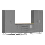 Ulti-MATE Garage Cabinets 6-Piece Set With 2X Base Cabinets And 1X 4-Drawer Base Cabinet-UG20562G-Graphite Grey-Garage Giant 