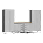 Ulti-MATE Garage Cabinets 6-Piece Set With 2X Base Cabinets And 1X 4-Drawer Base Cabinet-UG20562S-Stardust Silver-Garage Giant 
