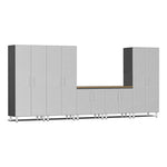 Ulti-MATE Garage Cabinets 6-Piece Set With 3X Tall Cabinets And 2X Extra-Wide Base Cabinets-UG20662S-Stardust Silver-Garage Giant 