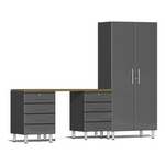 Ulti-MATE Garage 4-Piece Cabinet System with Bamboo Worktop in Graphite Grey Metallic | UG20942G 