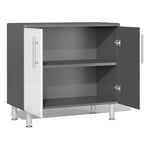 Ulti-MATE Garage 6-Piece Cabinet Kit with Bamboo Worktop in Starfire White Metallic 