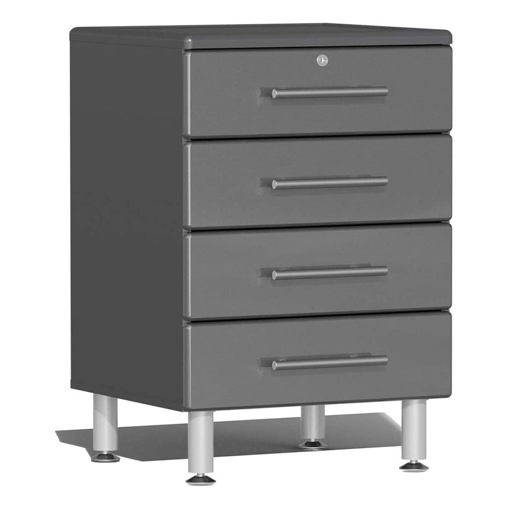 Ulti-MATE Garage 4-Drawer Base Cabinet in Graphite Grey Metallic | Garage Giant