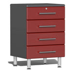 Ulti-MATE Garage 4-Drawer Base Cabinet in Ruby Red Metallic | Garage Giant 