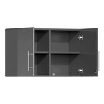Ulti-MATE Garage 2-Door Oversized Wall Cabinet in Graphite Grey Metallic (4-Pack) 