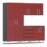 Ulti-MATE Garage 5-Piece Cabinet Kit in Ruby Red Metallic | Garage Giant 