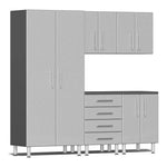 Ulti-MATE Garage 5-Piece Cabinet Kit in Stardust Silver Metallic | Garage Giant 