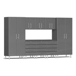 Ulti-MATE Garage 9-Piece Cabinet Kit with Channeled Worktop in Graphite Grey Metallic-UG22091G-Garage Giant 