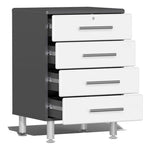 Ulti-MATE Garage 9-Piece Cabinet Kit with Channeled Worktop in Starfire White Metallic