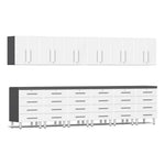Ulti-MATE Garage 14-Piece Cabinet Kit with Channeled Worktops in Starfire White Metallic-UG22141W-Garage Giant 