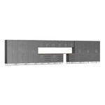 Ulti-MATE Garage 19-Piece Cabinet Set with Bamboo Worktops in Graphite Grey Metallic | Garage Giant 
