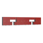 Ulti-MATE Garage 20-Piece Cabinet Kit with Channeled Worktops in Ruby Red Metallic | Garage Giant 