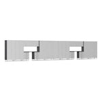 Ulti-MATE Garage 20-Piece Cabinet Kit with Channeled Worktops in Stardust Silver Metallic | Garage Giant 