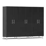 Ulti-MATE Garage 2-Door Tall Cabinet in Midnight Black Metallic (3-Pack) | Garage Giant 