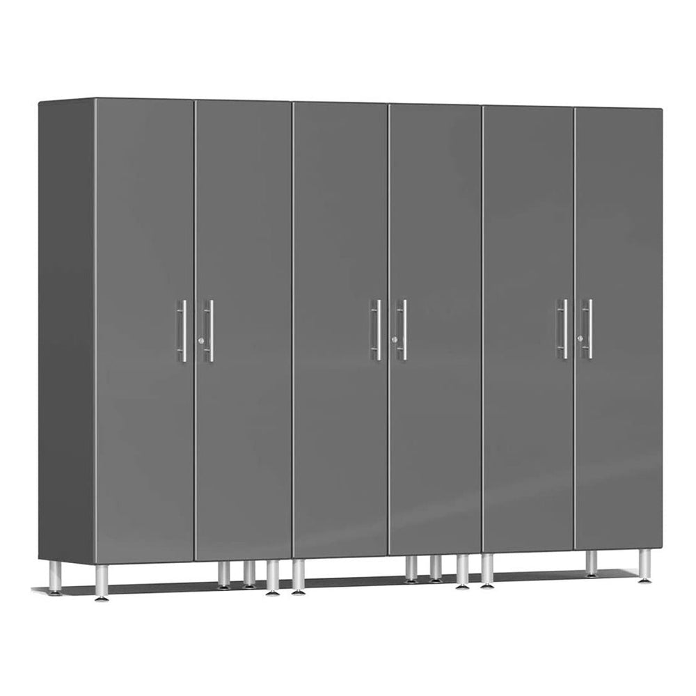 Ulti-MATE Garage 2-Door Tall Cabinet in Graphite Grey Metallic (3-Pack) | Garage Giant