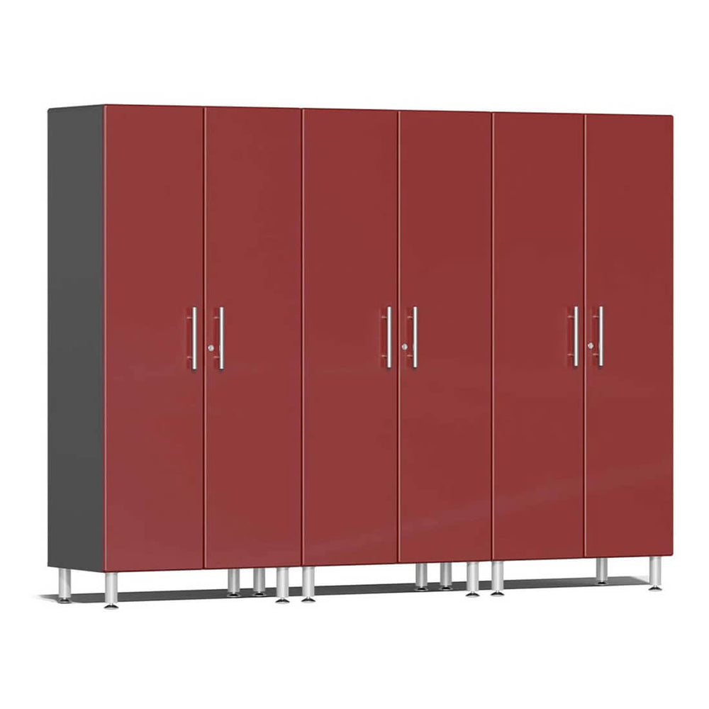 Ulti-MATE Garage 2-Door Tall Cabinet in Ruby Red Metallic (3-Pack) | Garage Giant