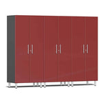 Ulti-MATE Garage 2-Door Tall Cabinet in Ruby Red Metallic (3-Pack) | Garage Giant 