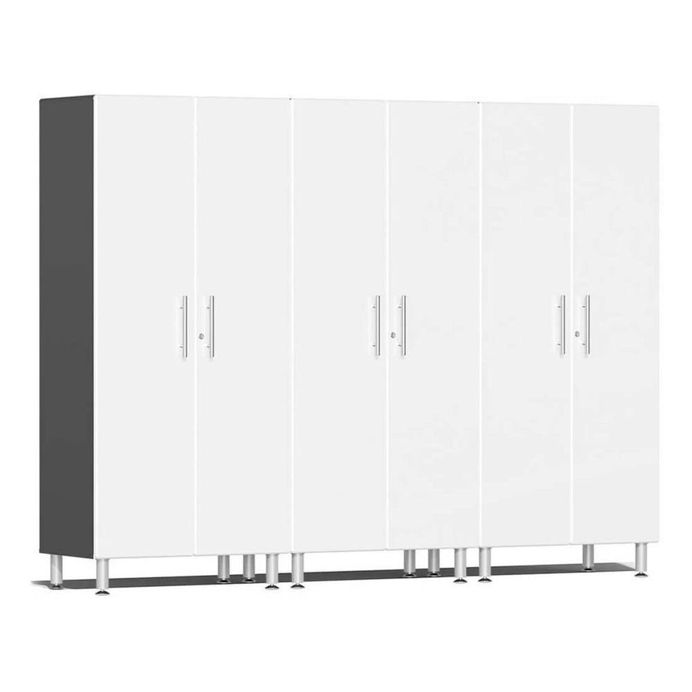 Ulti-MATE Garage 2-Door Tall Cabinet in Starfire White Metallic (3-Pack) | Garage Giant