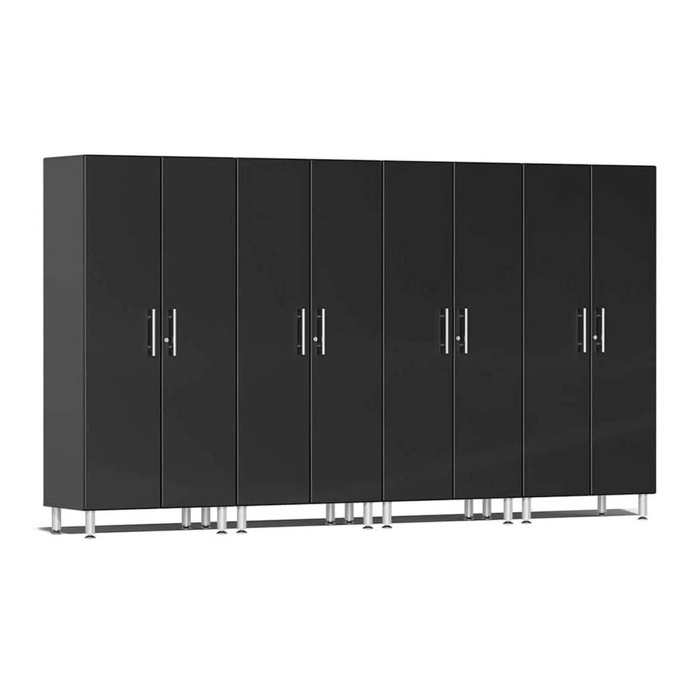 Ulti-MATE Garage 2-Door Tall Cabinet in Midnight Black Metallic (4-Pack) | Garage Giant