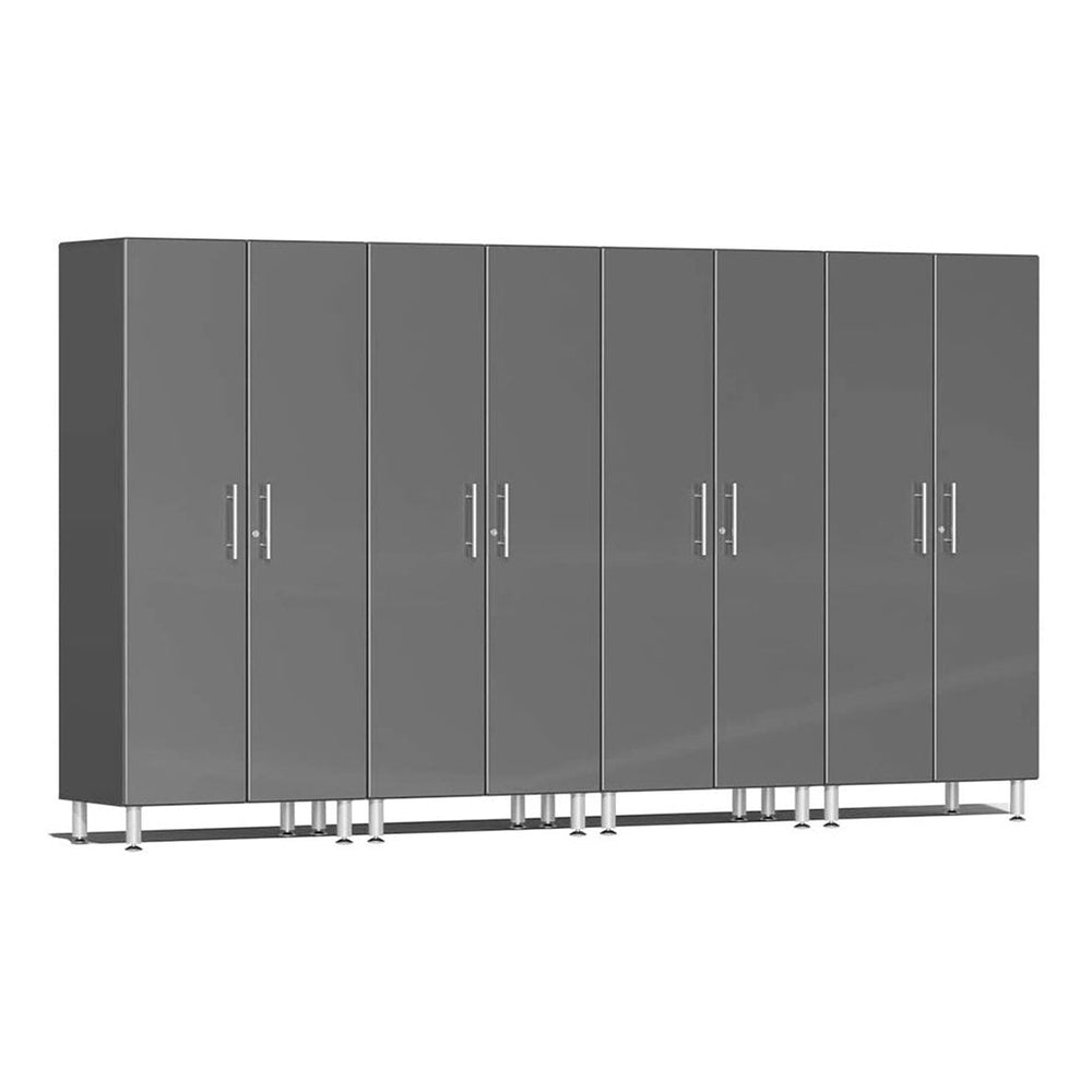 Ulti-MATE Garage 2-Door Tall Cabinet in Graphite Grey Metallic (4-Pack) | Garage Giant