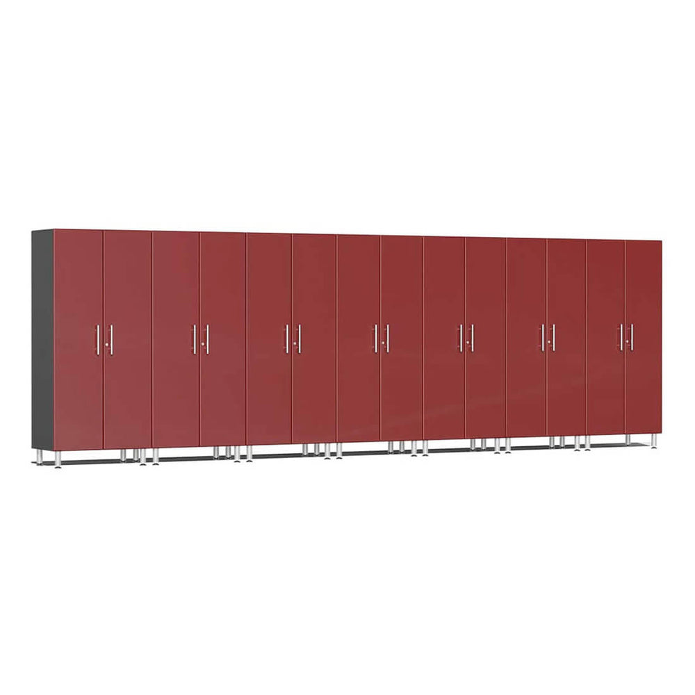 Ulti-MATE Garage 2-Door Tall Cabinet in Ruby Red Metallic (7-Pack) | Garage Giant