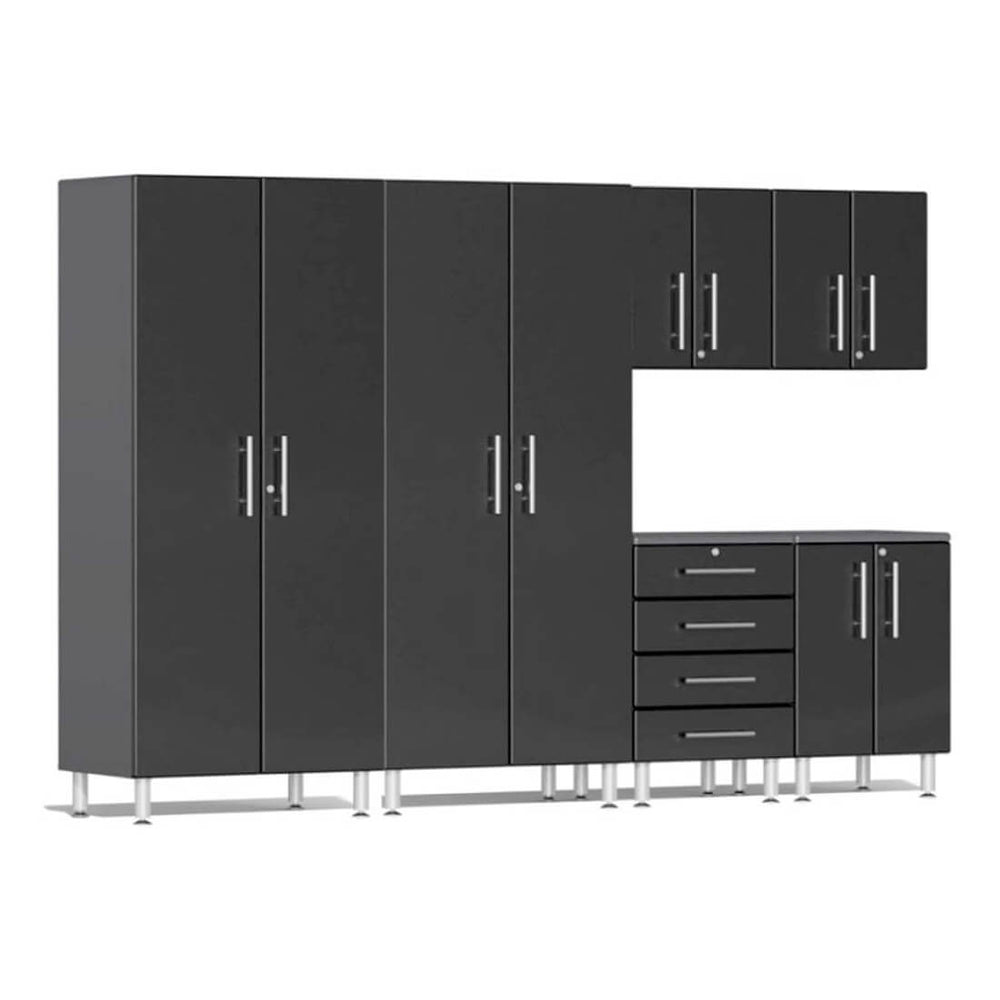 Ulti-MATE Garage 6-Piece Cabinet Kit in Midnight Black Metallic | Garage Giant