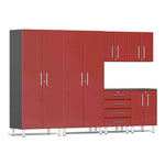 Ulti-MATE Garage 6-Piece Cabinet Kit in Ruby Red Metallic | Garage Giant 