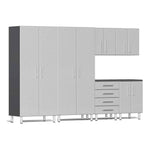 Ulti-MATE Garage 6-Piece Cabinet Kit in Stardust Silver Metallic | Garage Giant 