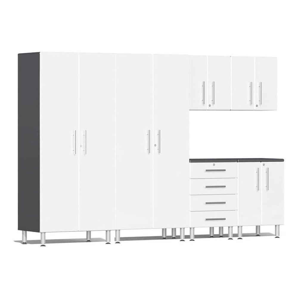 Ulti-MATE Garage 6-Piece Cabinet Kit in Starfire White Metallic | Garage Giant