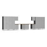 Ulti-MATE Garage 12-Piece Garage Cabinet Kit with Bamboo Worktop in Stardust Silver Metallic-UG23122S-Garage Giant 