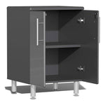 Ulti-MATE Garage 14-Piece Cabinet Kit with Bamboo Worktops in Graphite Grey Metallic 