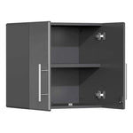 Ulti-MATE Garage 14-Piece Cabinet Kit with Bamboo Worktops in Graphite Grey Metallic 