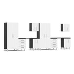 Ulti-MATE Garage 10-Piece Garage Cabinet Kit with Channeled Worktops in Starfire White Metallic-UG24101W-Garage Giant 