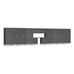 Ulti-MATE Garage 14-Piece Cabinet Kit with Bamboo Worktop in Graphite Grey Metallic | Garage Giant 