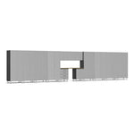 Ulti-MATE Garage 14-Piece Cabinet Kit with Bamboo Worktop in Stardust Silver Metallic | Garage Giant 