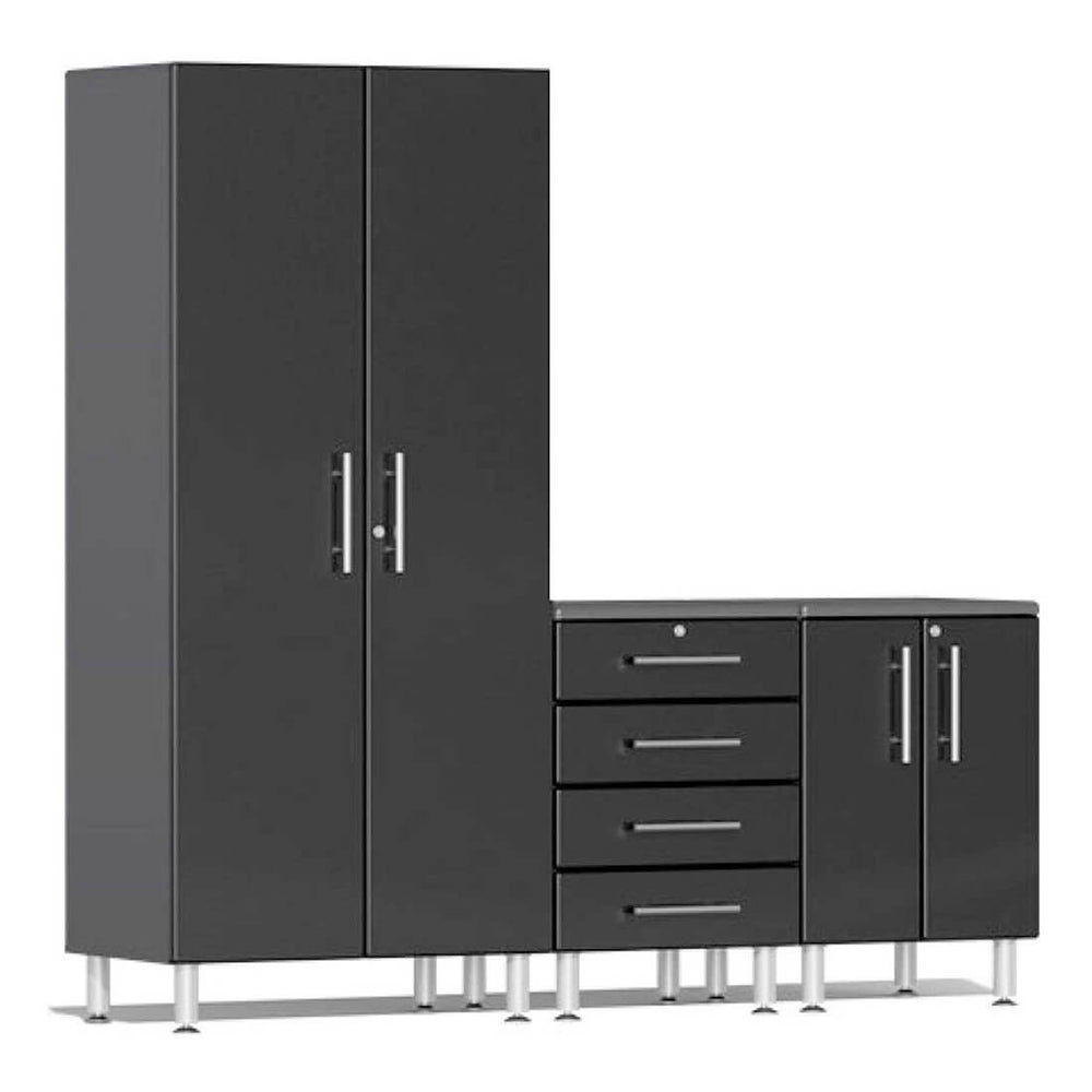 Ulti-MATE Garage 3-Piece Cabinet Kit in Midnight Black Metallic | Garage Giant