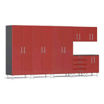 Ulti-MATE Garage 7-Piece Cabinet Kit in Ruby Red Metallic | Garage Giant 