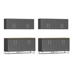 Ulti-MATE Garage 10-Piece Garage Cabinet Kit with Bamboo Worktop in Graphite Grey Metallic | Garage Giant 