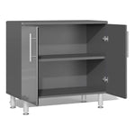 Ulti-MATE Garage 10-Piece Garage Cabinet Kit with Bamboo Worktop in Graphite Grey Metallic 