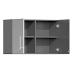 Ulti-MATE Garage 10-Piece Garage Cabinet Kit with Bamboo Worktop in Stardust Silver Metallic 