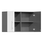 Ulti-MATE Garage 10-Piece Garage Cabinet Kit with Bamboo Worktop in Starfire White Metallic 