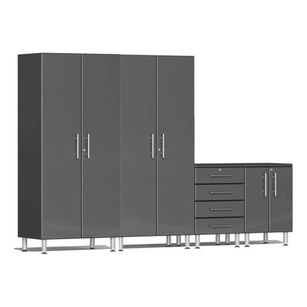 Ulti-MATE Garage 4-Piece Cabinet Set in Graphite Grey Metallic | Garage Giant