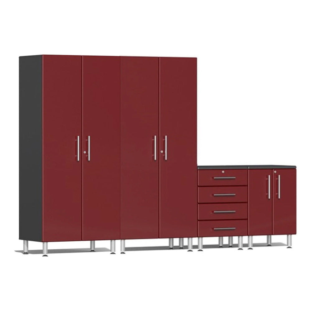 Ulti-MATE Garage 4-Piece Cabinet Set in Ruby Red Metallic | Garage Giant